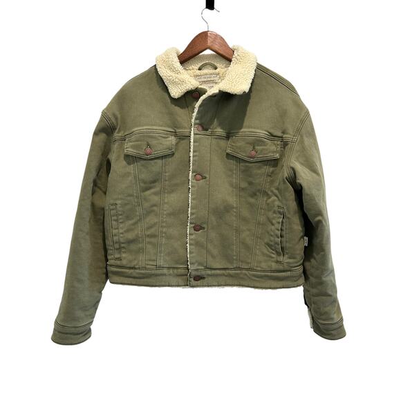 Oliver Logan Oakhurst Sherpa Jacket Terrarium Moss Size XL Trucker Jacket - Picture 1 of 10
